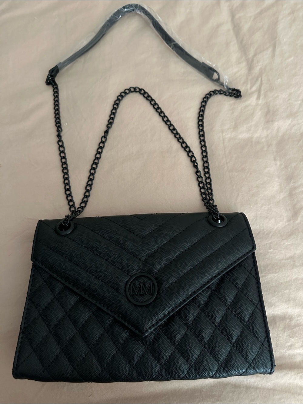 Marilyn Monroe Black Quilted Chain Shoulder Bag - Picture 1 of 8